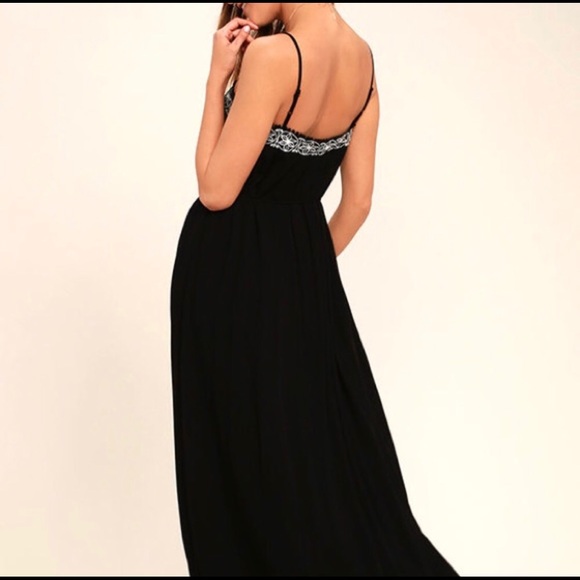 Lulus Rockaway Beach Black Embroidered Maxi Dress - Picture 2 of 4